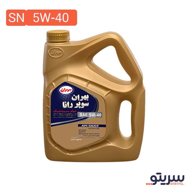 روغن موتور بهران مدل سوپر رانا 5W40 حجم 4 لیتر